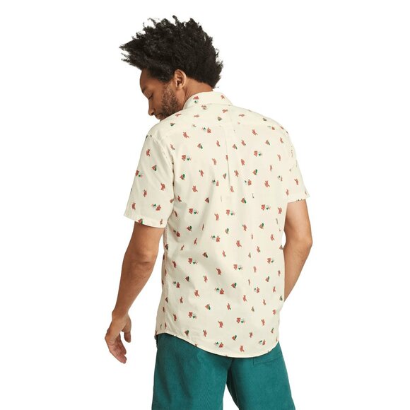 New! Sasquatch Eddie Bauer Button Down Short Sleeve Shirt Bigfoot Hiking Camping - Picture 2 of 3